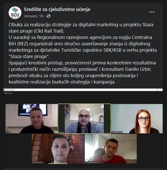Digital Marketing Course - Tourist Organisation of Central Bosnia Canton
