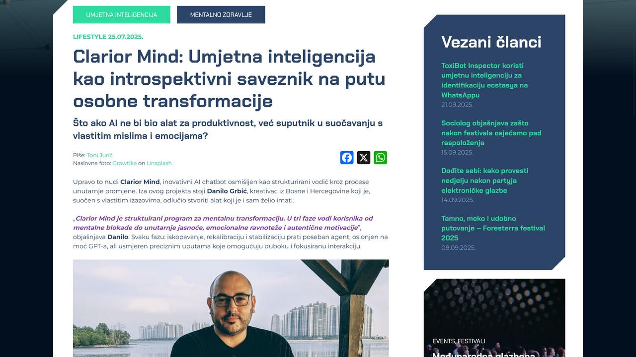 Clarior Mind Članak